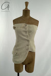 marc le bihanless strap jacket 2643 off White rice white